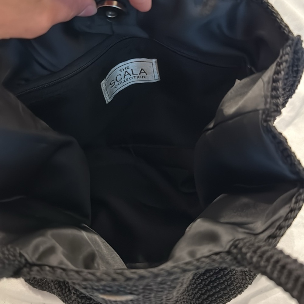 Scala Black Knit Handbag - Picture 3 of 3